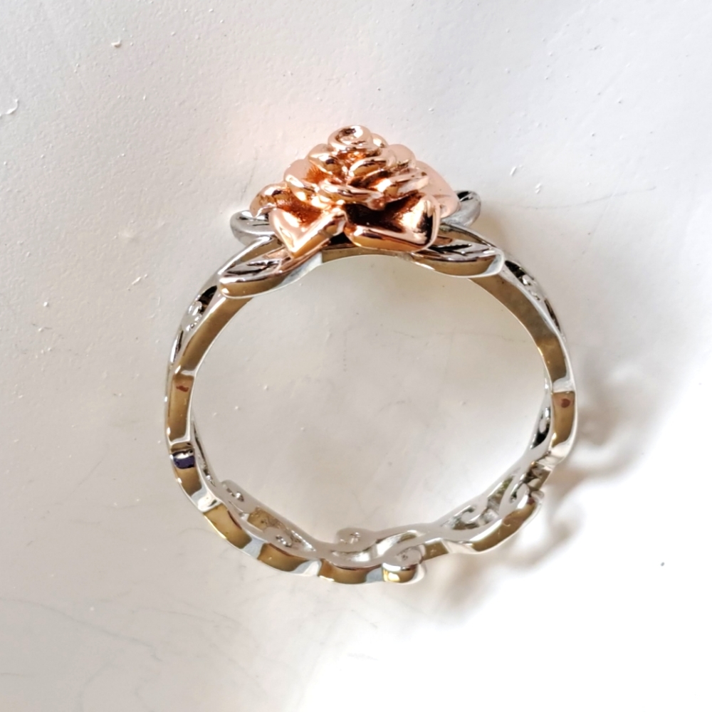 Silver and Rose Gold Ring - Picture 5 of 6